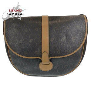 Christian Dior honeycomb brown leather shoulder bag